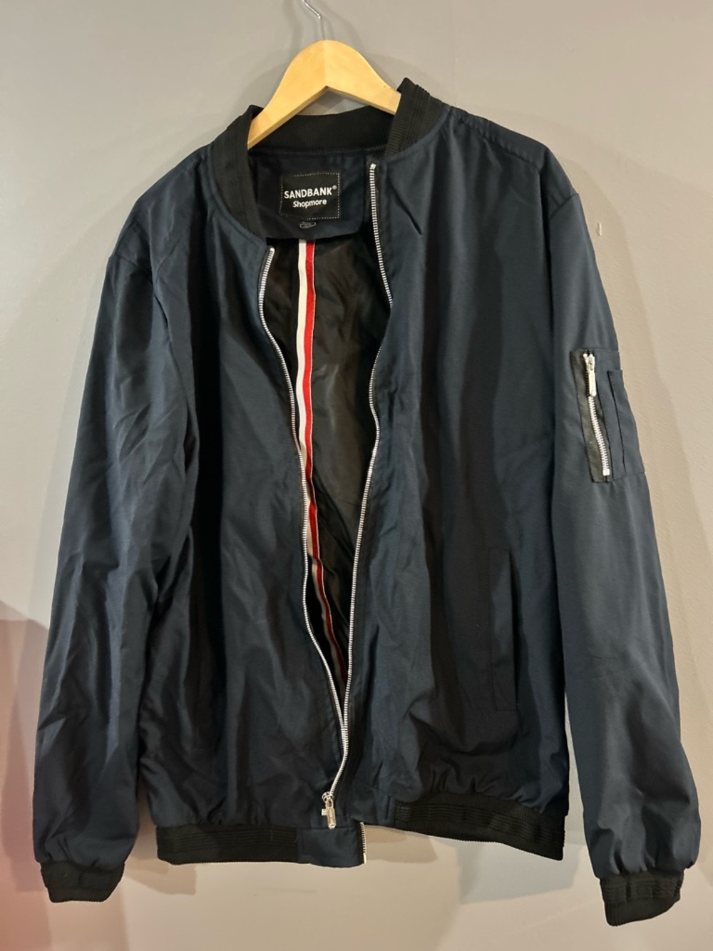 Sandbank Men's Navy Bomber Jacket